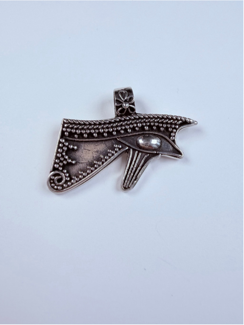 Eye Of RA Sun God Protection 925 Sterling Silver MMA Evil Eye Necklace Pendant
